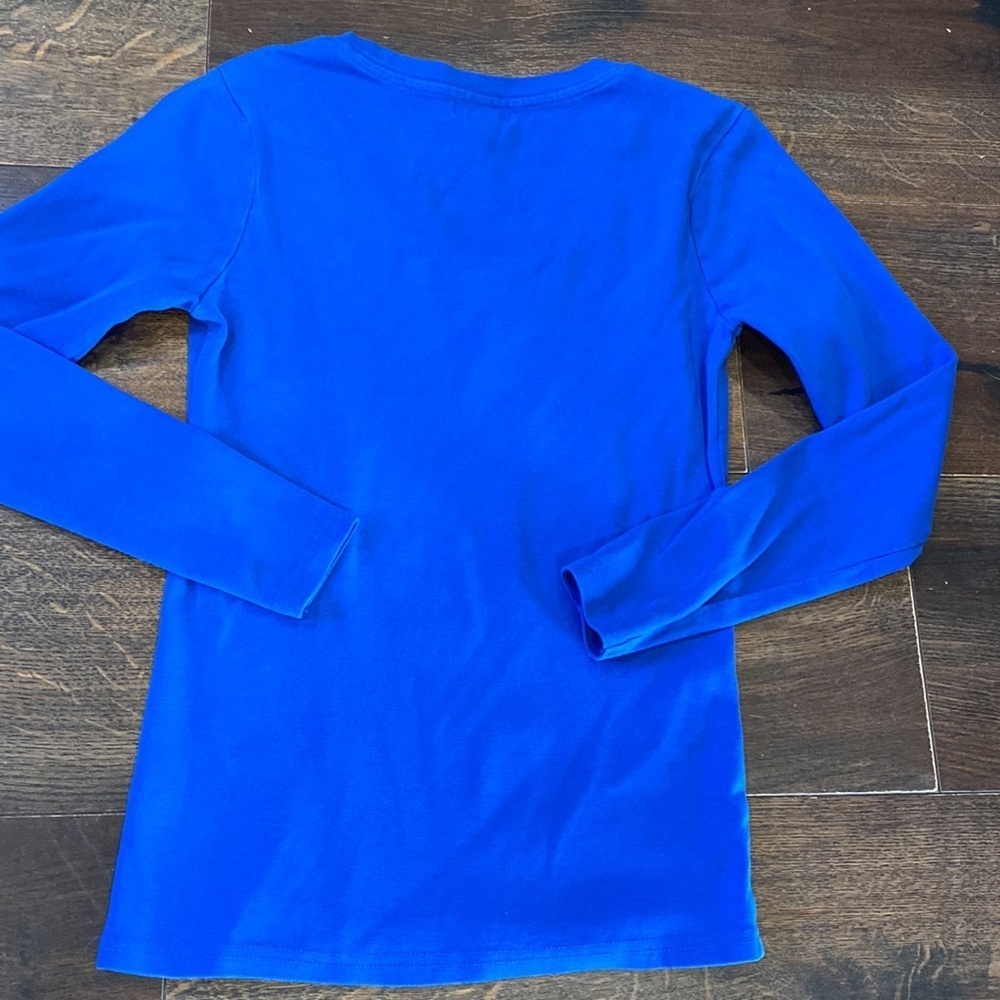 Polo women’s long sleeve V-neck blue top small - Picture 4 of 4